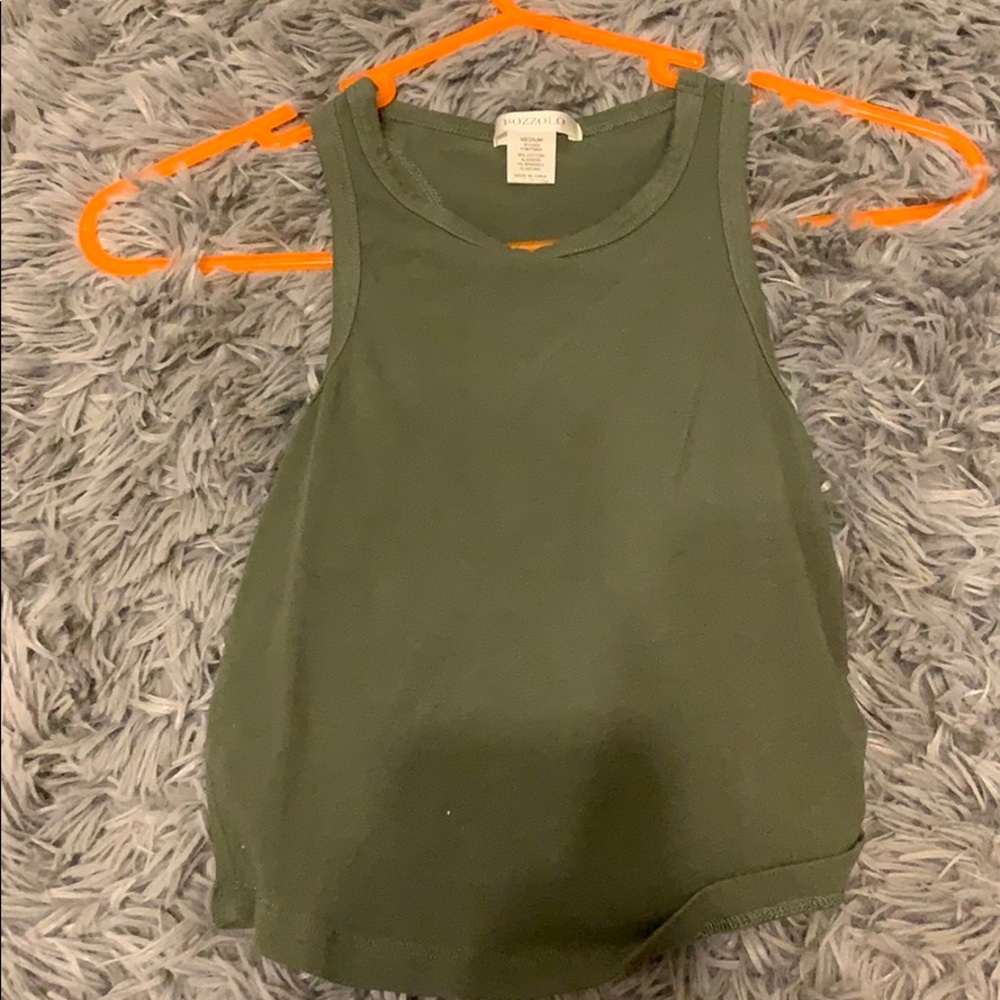 Green Cropped tank top